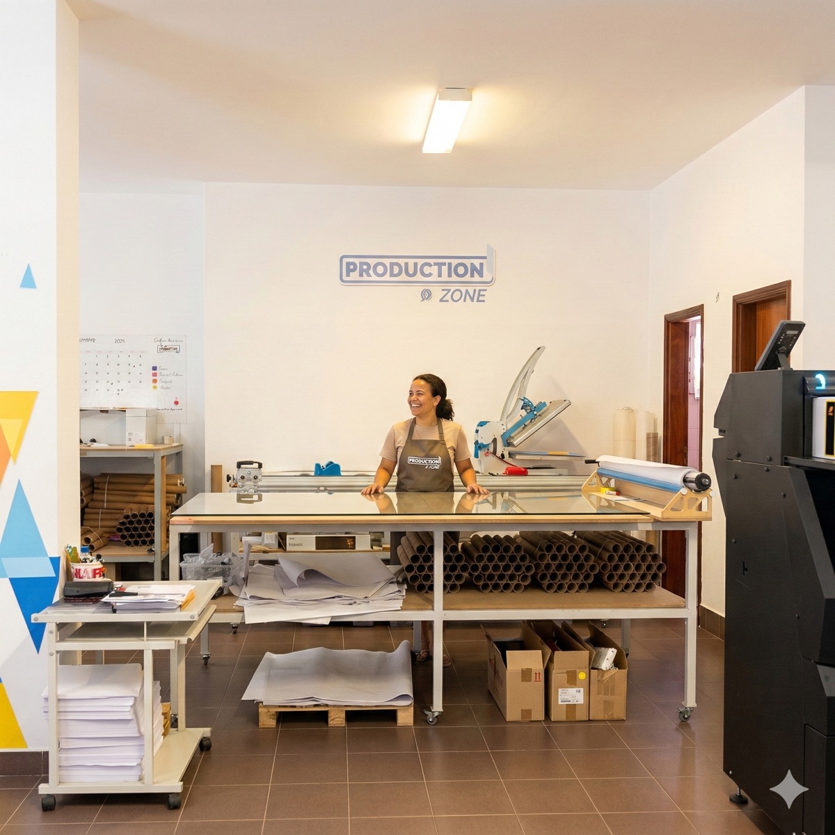 Nuestra zona de producción donde cada vinilo se hace a mano