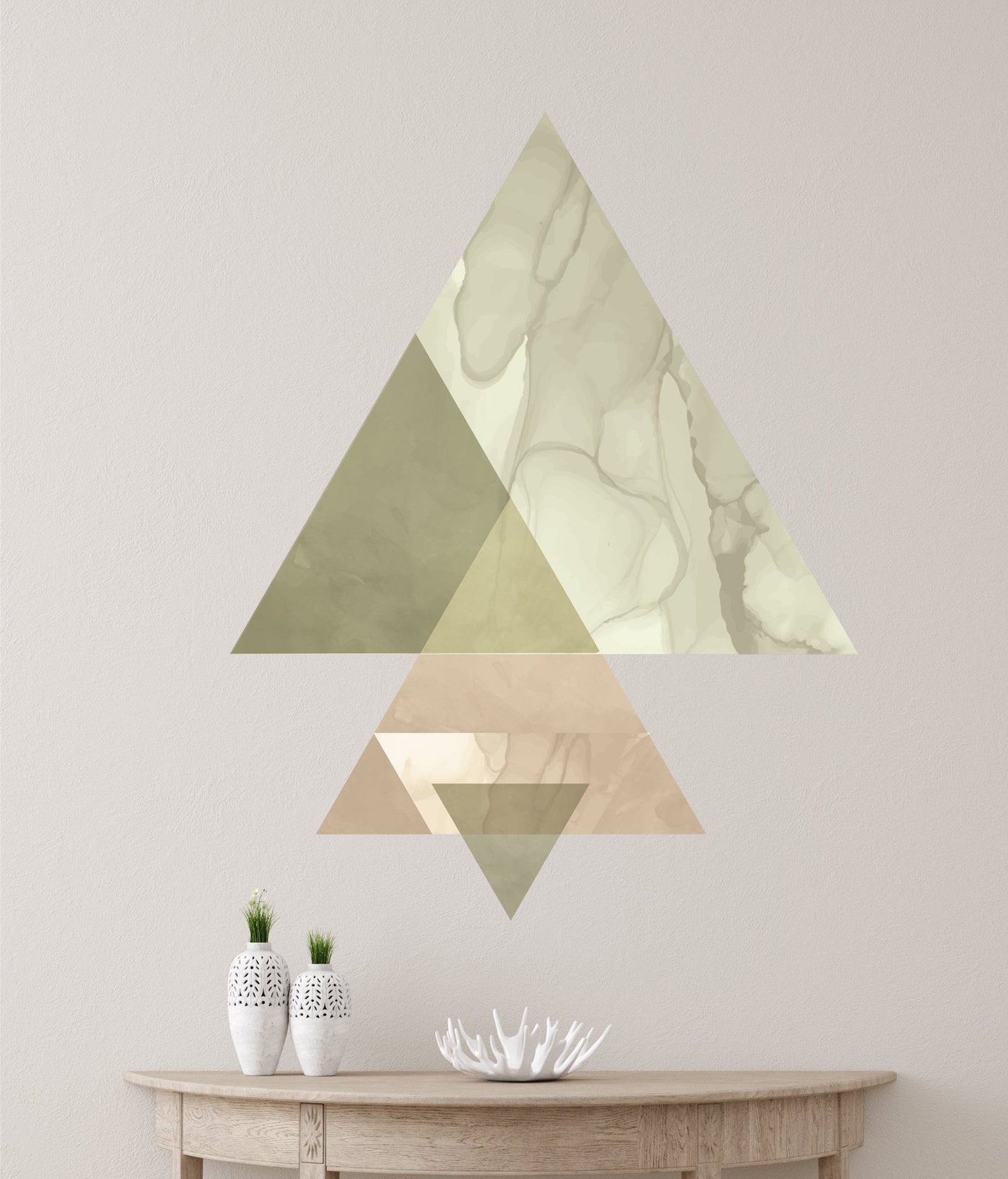 Triângulo Autocolante Decoração de Sala, Estilo Boêmio Autocolantes Parede, Arte Geométrica Papel de Parede de Casa, Autocolante Vinil KA490