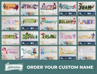 Dinosaur Wall Decal Custom Name - Dinosaur Stickers Nursery Decor