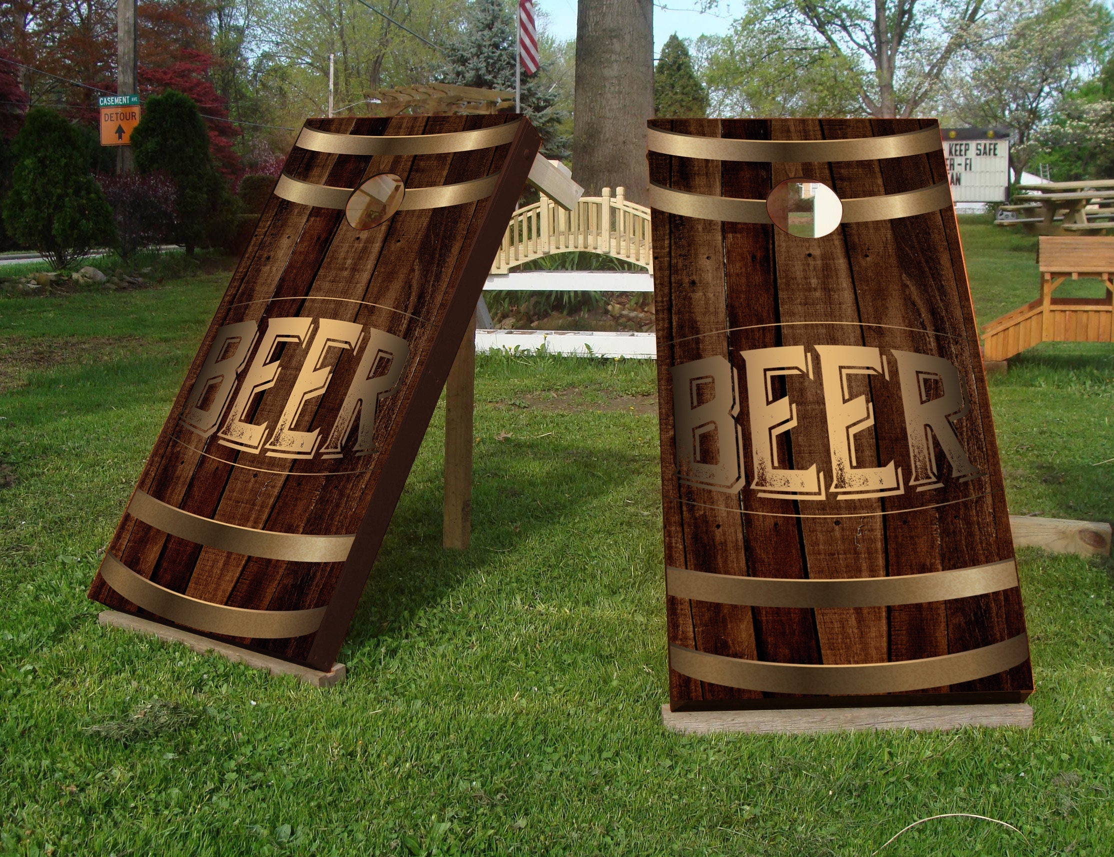 Adesivo Personalizado Barril de Cerveja para Cornhole