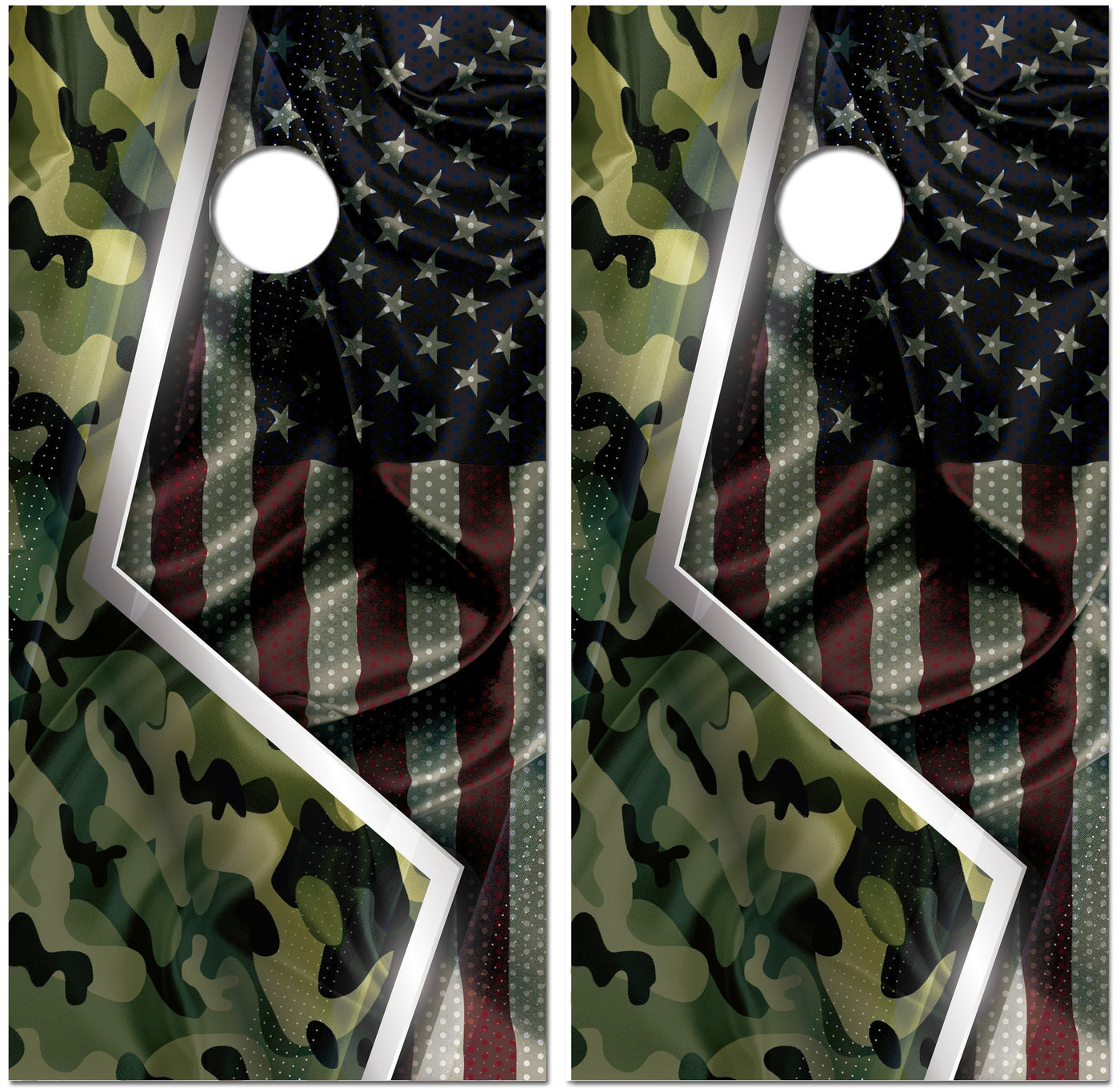 American Army Flag Custom Cornhole Boards Wrap Decal