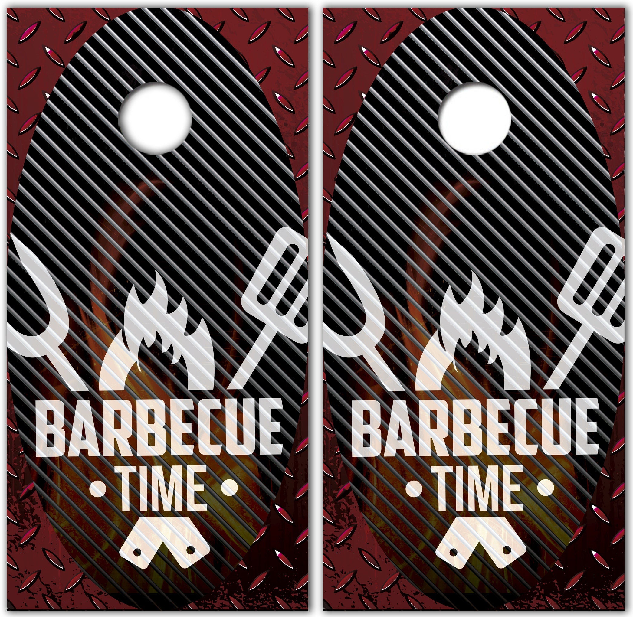 Adesivo Personalizado Barbecue Time para Cornhole