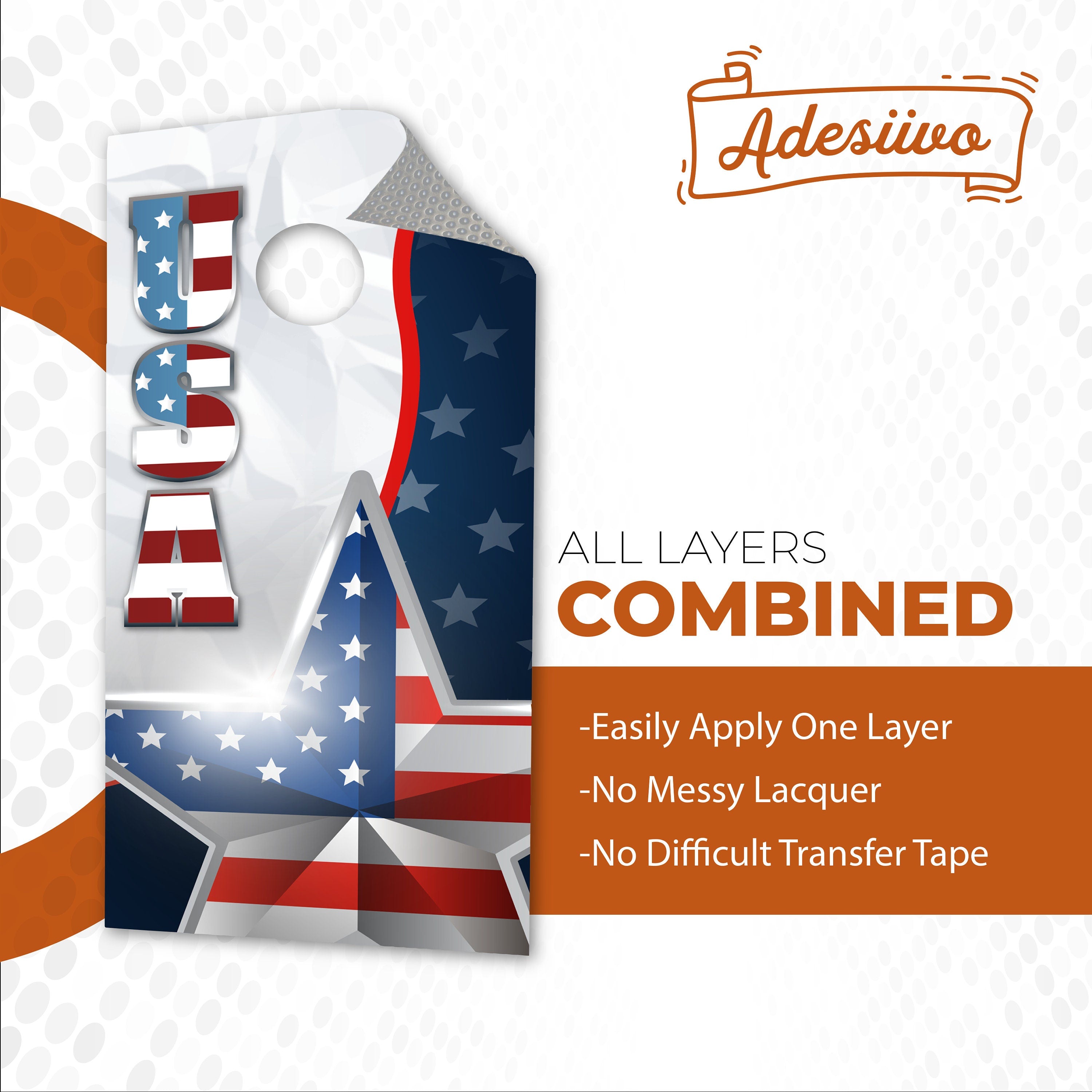 Autocolantes Personalizados para Tábuas de Cornhole com Bandeira do Exército Americano