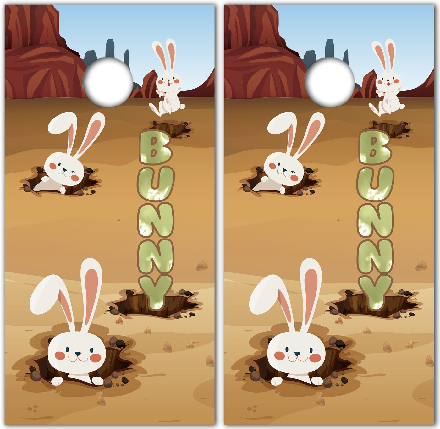 Bunny Custom Cornhole Wraps Decal Sticker