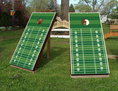 Placas cornhole personalizadas americanas de futebol, adesivo de decalque com textura 3d, decalque de vinil de pele laminada única para placas cornhole