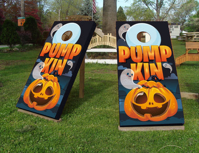 Pumpkin Custom Cornhole Wraps Decal Sticker 3D Texture Single - Laminated - Skin Vinyl Decal for Cornhole Wraps