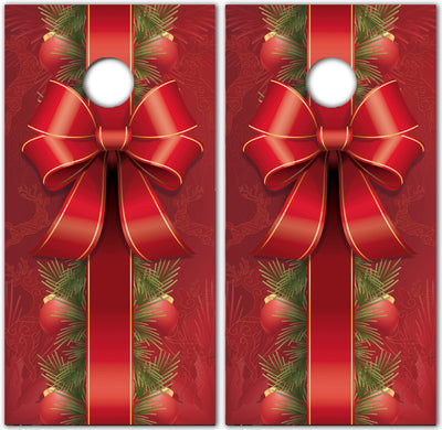 Christmas Ornament Custom Cornhole Vinyl Wrap Decal Sticker 3D Texture Single - Laminated - Style Skin Vinyl Decal for Cornhole Boards
