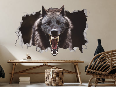 Wolf Wall Decal 3D Art - Wolf Sticker - Forest Animals Decals - Wolf Wall Decor - Home Decor - Wolf Wall Art Prints - Lobo Wall Art Decor