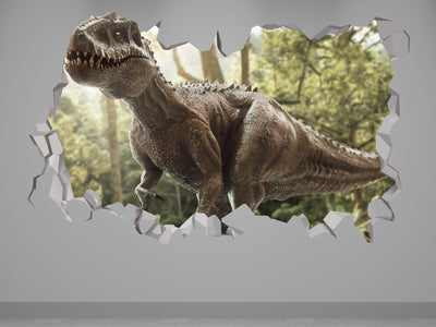 Jurassic Raptor 3D Wall Decal - Dino Stickers - Dinosaur Wall Decal - Kids Room Decor - Home Decor - Printable Wall Art - 3D Wall Art