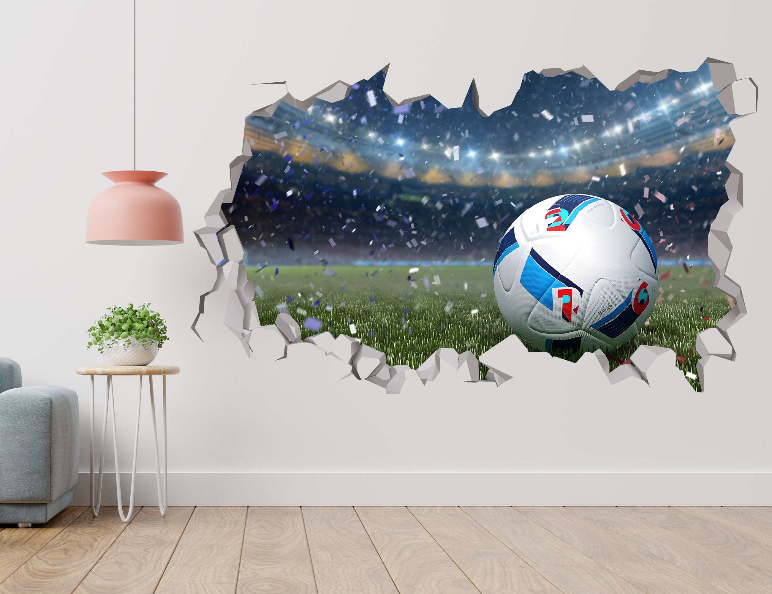 Soccer Wall Decal - Soccer Wall Art - Soccer Wall Decor for Kids Room - Soccer Poster - Soccer Stickers - Soccer Goal Decal - Kids Decor