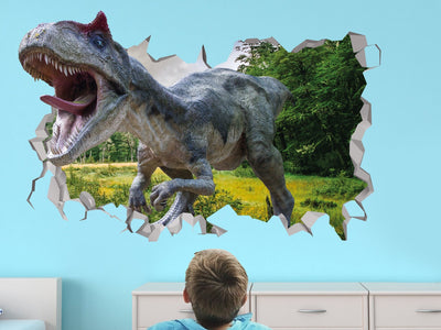 Dinosaur Wall Decal - T Rex Dinosaur 4k Decor -Dinosaur - Animal Jungle Sticker - Dino Wall Art - Dino Wallpaper - Dino Room Decor Nursery