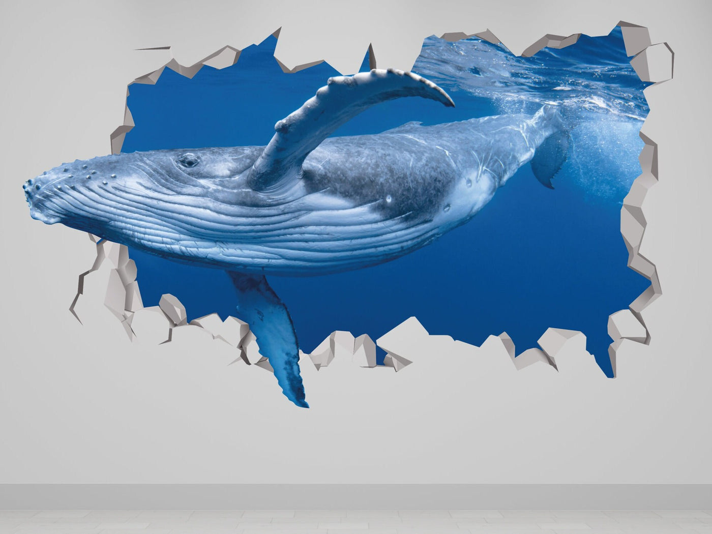 Adesivo de baleia, adesivo de berçário de animais do oceano, adesivo de arte de vinil à prova d'água decalque-animal 3d-baleia adesivo arte-adesivos de planejador imprimíveis