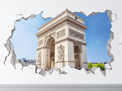 Adesivo do Arco do Triunfo, Adesivo de Paris, Adesivo de arte em vinil do Arco do Triunfo Decal-3d - Adesivo do Arco do Triunfo Arte - Adesivos de planejador para impressão