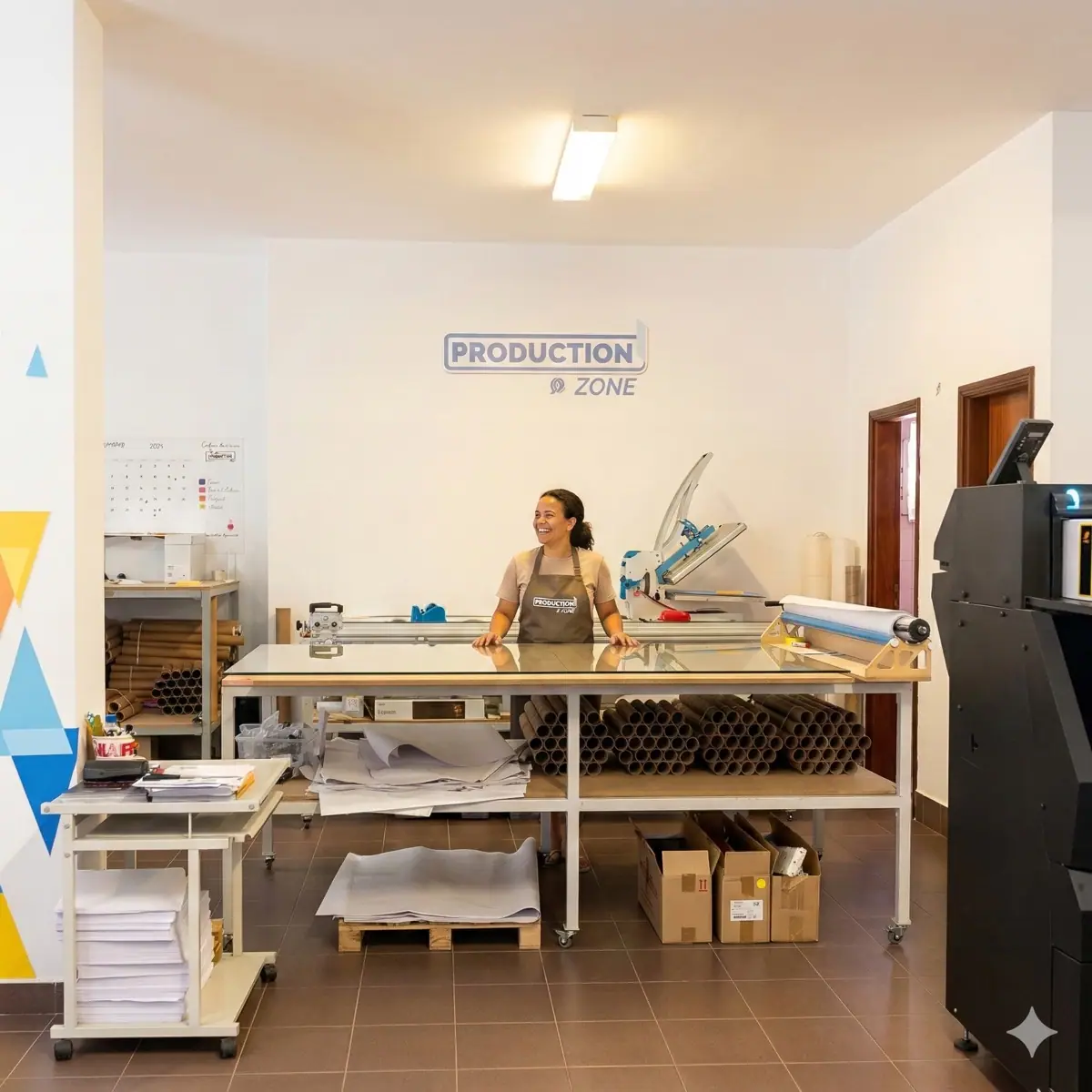 Nuestra zona de producción donde cada vinilo se hace a mano